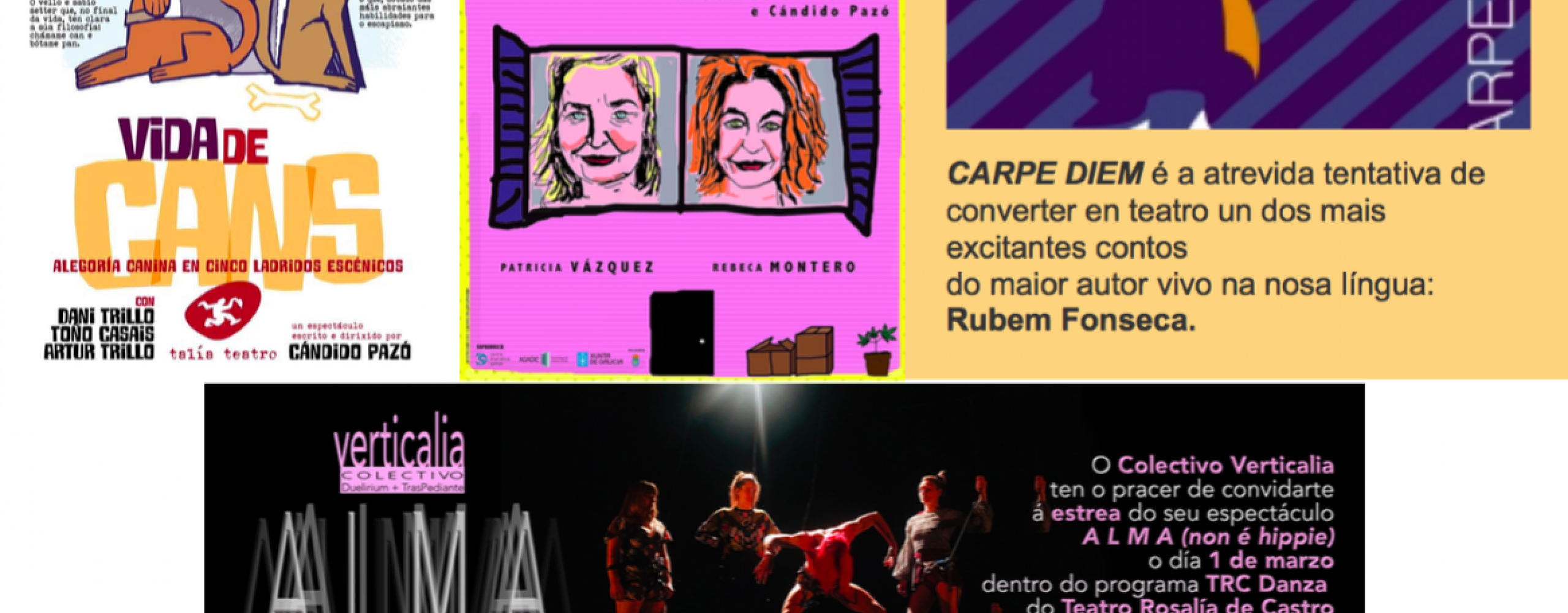 INTENSA TEMPADA DE ESTREAS PARA AS COMPAÑÍAS ASOCIADAS A ESCENA GALEGA.